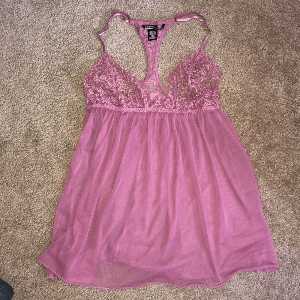 Victoria’s Secret lace pink size small sexy wear cute top lingerie floral sheer​ - Picture 7 of 7